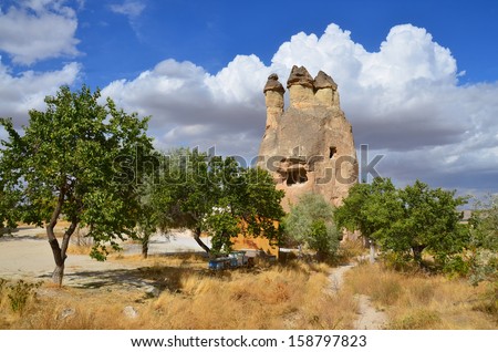 Probably the best known feature of Cappadocia, Turkey  found in its very heart, are the fairy chimneys of Goreme and its surrounding villages