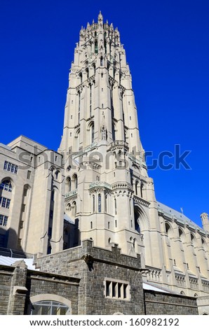 Riverside Church in the City of New York is an inter-denominational, but member of American Baptist and United Church of Christ church in New York City's Manhattan neighborhood of Morningside Heights