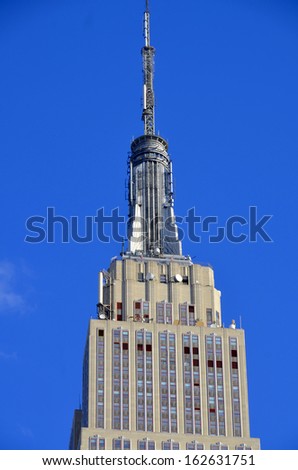 NEW YORK CITY, NY - OCT 29: Empire State Building on oct. 19, 2013 in New York City. Empire State Building is a 102-story landmarnd was world\'s tallest building for more than 40 years
