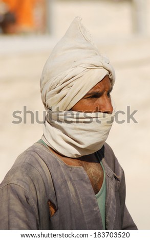 VALLEY OF THE KINGS EGYPT- NOV 22: Unidentified man work for excavation of tombs and buried treasure on November 22, 2009, Valley of the Kings, Egypt, often called the Valley of the Gates of the Kings