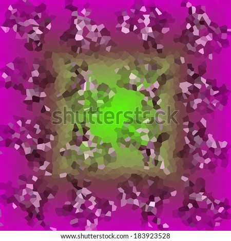 Transparency and pixel modern pink and green flowers pattern.