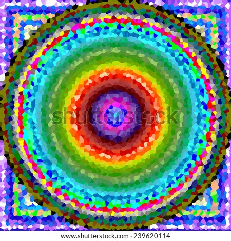 Pixels circle colorful pattern