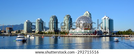 VANCOUVER BC CANADA JUNE 15 2015: Science World at Telus World of Science. It has many interactive science exhibits and displays, and popular attraction in Vancouver