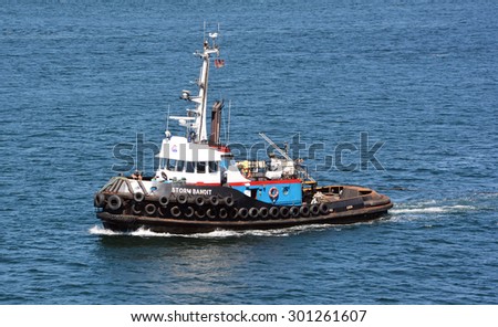 VANCOUVER BC CANADA JUNE 27 2015: Vessel named \