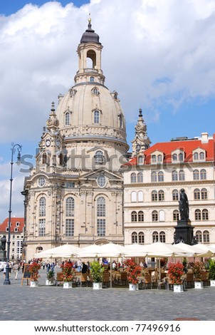 The Dresden Frauenkirche, literally Church of Our Lady is a Lutheran church in Dresden, Germany.Built in the 18th century, the church was destroyed in the firebombing of Dresden during World War II.
