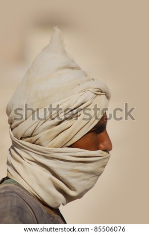 VALLEY OF THE KINGS, EGYPT- NOV 22: Unidentified man works for excavation of tombs and buried treasure on November 22, 2009, Valley of the Kings, Egypt, often called the Valley of the Gates of the Kings