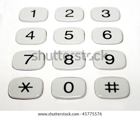 phone pad number. stock photo : phone number pad