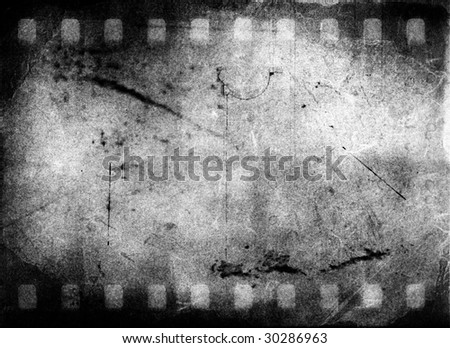 Grunge Black and White Film Frame