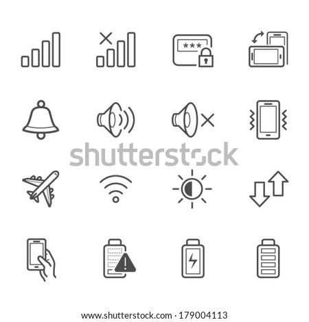 Notification Icons for Mobile Phone and Application Notification Icons for Mobile Phone and Application