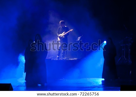 MINSK, BELARUS - OCTOBER 24: Gregorian, Music show of German band Gregorian in Minsk, on October 24, 2010, in Minsk, Belarus