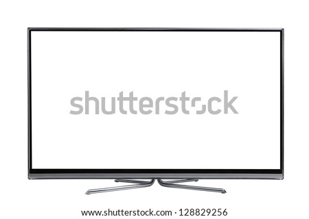 front view plasma wide screen led lcd tv monitor isolated on white front view plasma wide screen led lcd tv monitor isolated on white