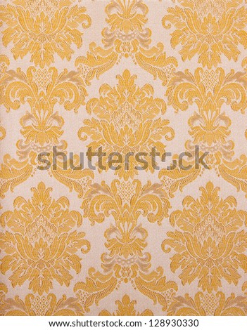 vintage retro wallpaper background with a pattern of flowers and branches