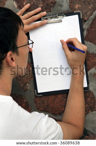 Man Writing