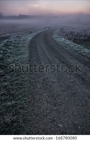 countryside street during winter time