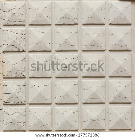geometric decoration on the stone wall