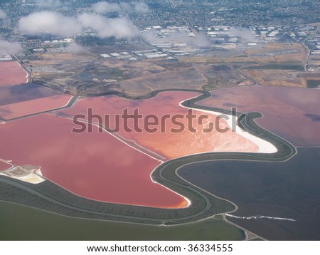 red lake from aerial point of view