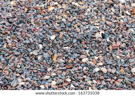 Gray gravel texture as background