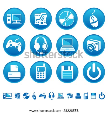 Computer Icons Free on Computer Icons Stock Vector 28228558   Shutterstock