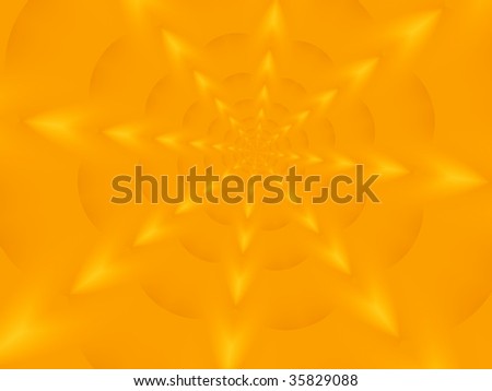 Abstract orange and yellow star with arrows