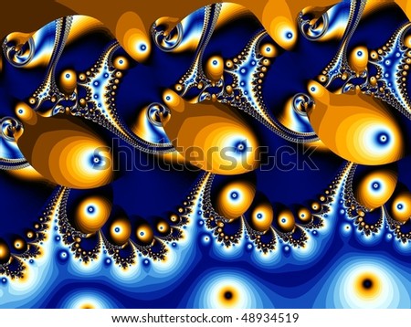 fractal gold fish abstract