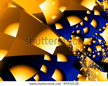 blue and yellow abstract
