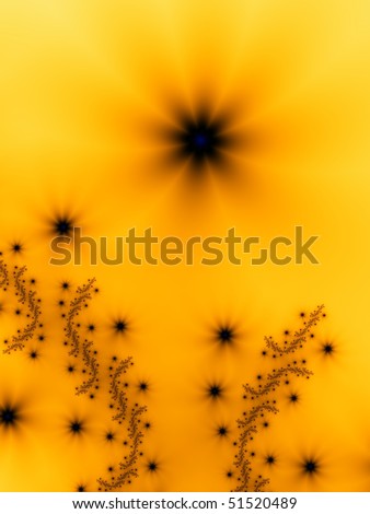 dark flowers on yellow sky