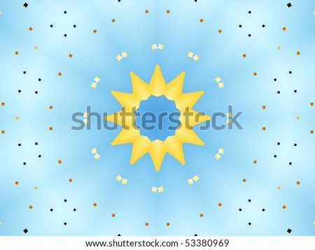 abstract sun and spots around