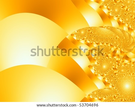 golden hills with spirals abstract
