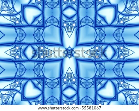 cross and hearts tile abstract