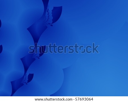 blue stem on card background