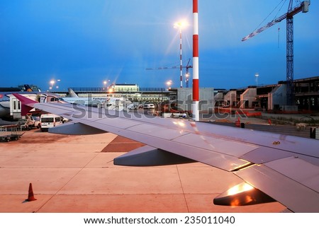 ROME, ITALY - JUNE 1: Fiumicino airport - first airport of Rome city on June 1, 2014, Rome, Italy.