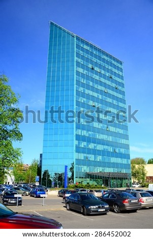 VILNIUS, LITHUANIA - MAY 12: Office in the Vilnius city on spring time on May 12, 2015, Vilnius, Lithuania.