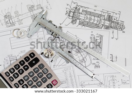 Engineering drawings & measuring instrument - Vernier caliper, coursework or thesis project. Project engineer.
