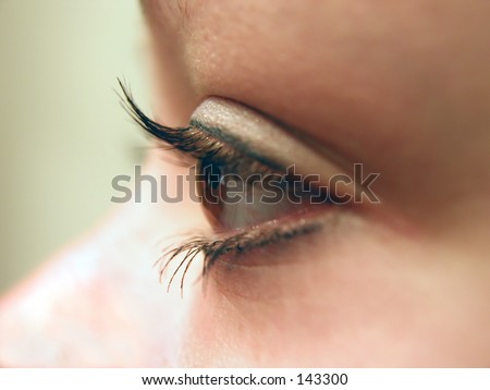Contact lens on eye