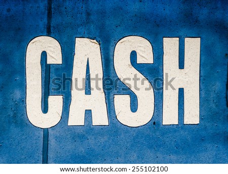 Recession Image Of A Grungy Cash Sign At A Check Cashing Store
