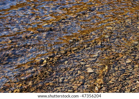Abstract Background Texture of Clear, Clean River Water