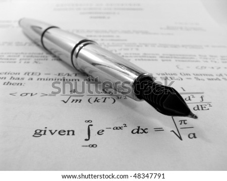 An exam paper with pen