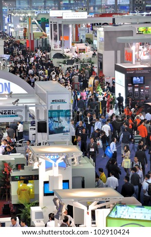 SHENZHEN - MARCH 28: Technology fair and show of mechanical engineering industry on March 28, 2012 in Shenzhen, China. Shenzhen is a young and developing city in South of China.