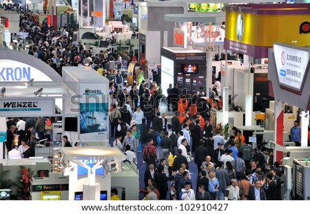 SHENZHEN - MARCH 28: Technology fair and show of mechanical engineering industry on March 28, 2012 in Shenzhen, China. Shenzhen is a young and developing city in South of China.