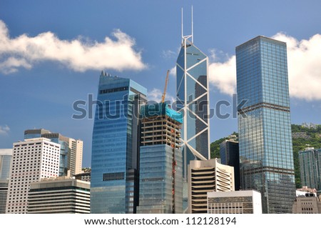 Hongkong buildings in business area