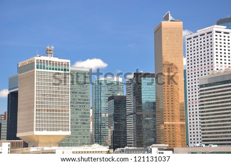 Hongkong business and bank buildings