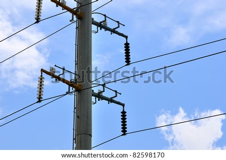 Concrete pole for electricity transferring
