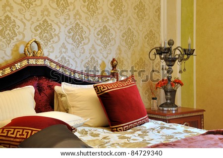 Bedroom in luxuriant and exquisite style