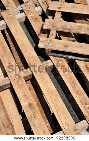 Lighting and shadow of wooden pallet