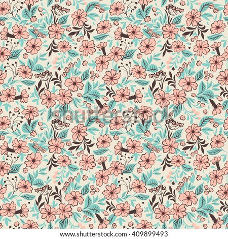 Cute pattern in small flower. Small pink flowers.White background. Spring floral background. The elegant the template for fashion prints.