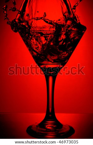 red martini splash