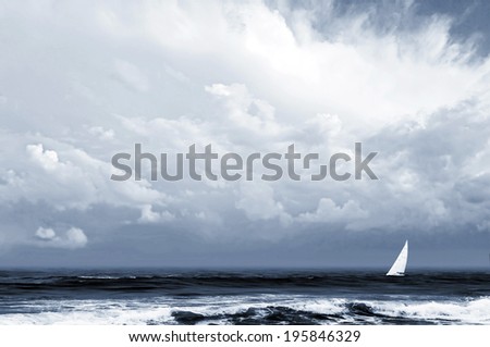 thunder, storm, yacht