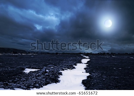 stock photo : moonlit night moonlight night sky. stock photo : moonlit night