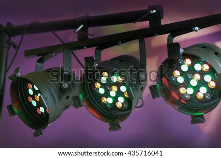 spotlights with multi-colored diode lamps