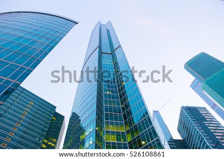 high buildings of modern business center